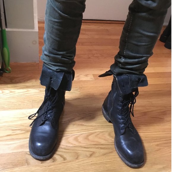 Julius Single Zip Lace Up Combat Boots main image 7
